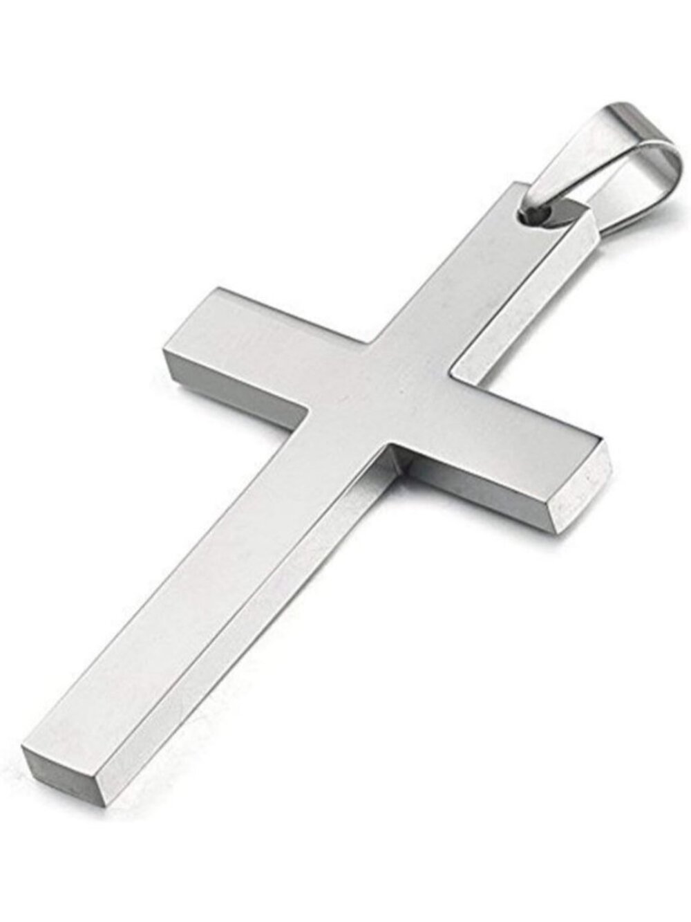 Men's 925 Sterling Silver Cross Pendant for Simple Christian Jewelry Necklace